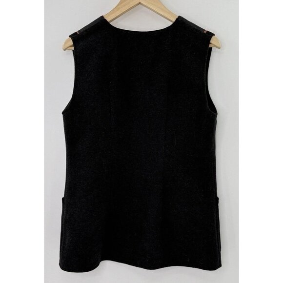 Noot Art Gallery Dark Gray & Red Art To Wear Vest Bohemian Artsy See Measure - Picture 7 of 9